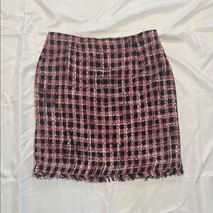 Requirements Pink & Black Plaid Women’s Skirt Size 14